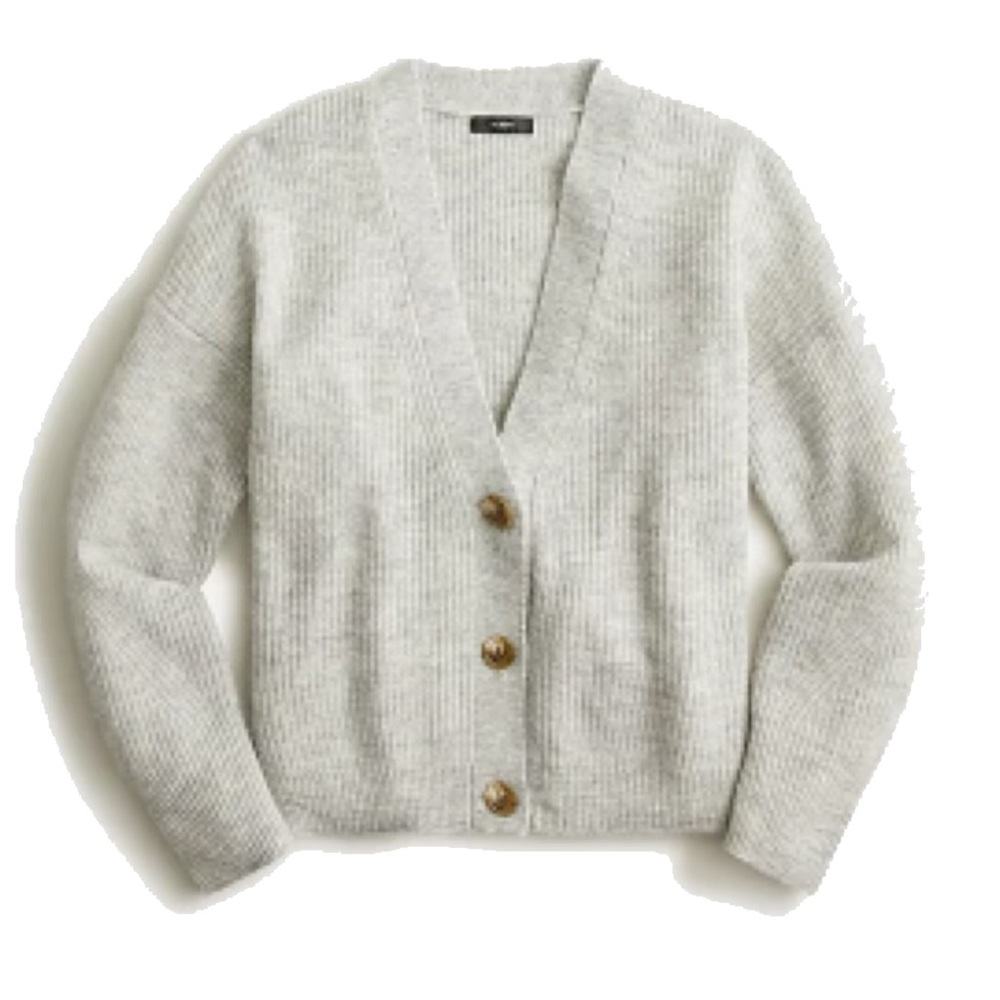 J.Crew Ribbed V-Neck Cardigan Sweater